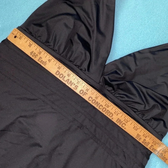 LA BLANCA Island Goddess One piece swimsuit triple straps black NEW size 18W - Picture 13 of 14